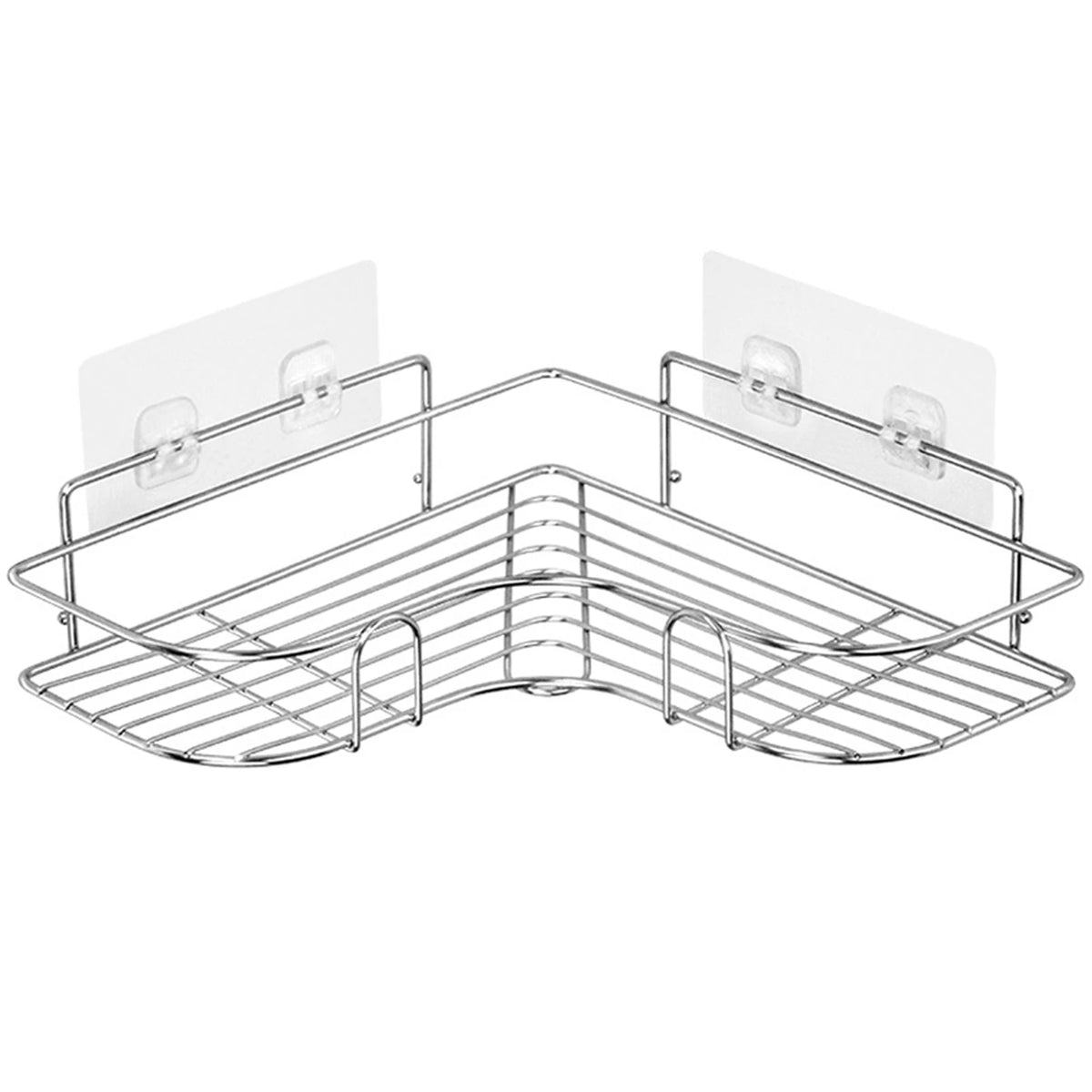 Triangular Restroom Shower Rack Solid Shelf One Layer