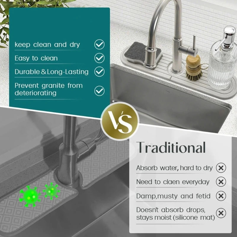 Faucet Mats Sink Water Absorbent Stone Sink Tray