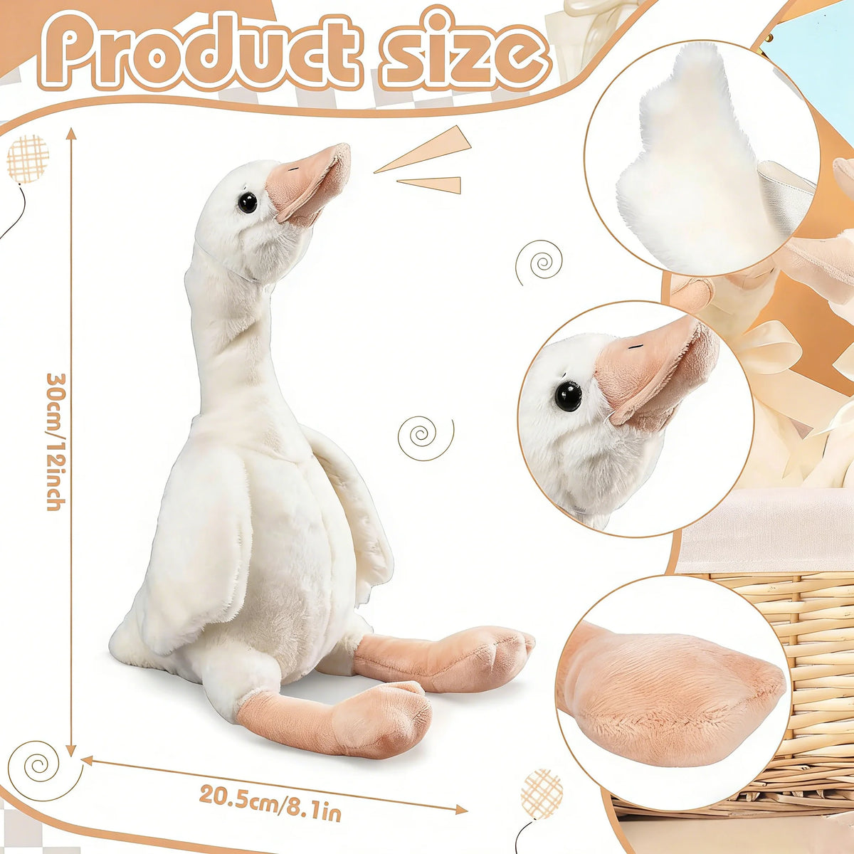 6-12pcs One Silly Goose Party Favors 8in Goose