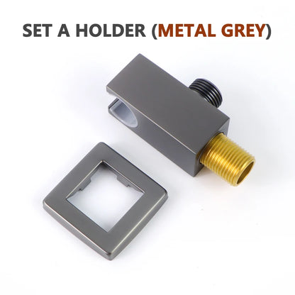 Square Hand Shower Bracket Brass Body Angel Adjustable