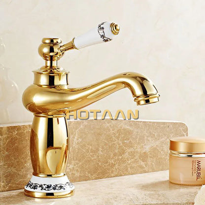Luxury Basin Faucet Modern Faucet Bathroom Faucet Gold