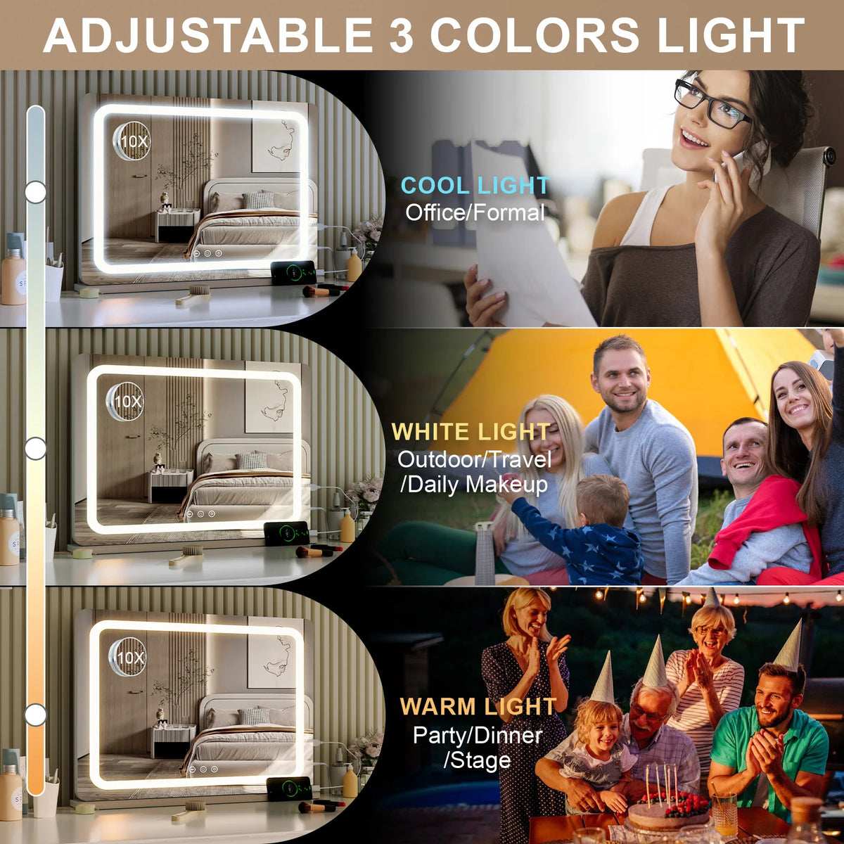 80cm Dressing Table Led Hollywood Vanity Mirror Large