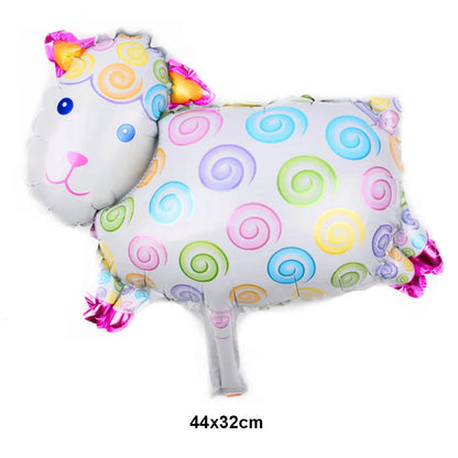 10/30/50pcs Farm Mini Animal Balloon Little Pig Duck