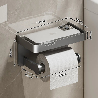 Toilet Paper Holder Wall-Mounted Double Layer Paper Roll