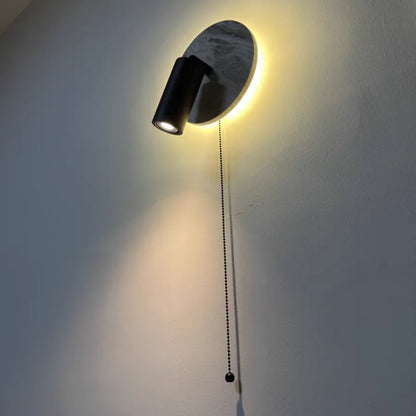 Iwhd Wood Led Wall Lamp Sconce Pull Chain
