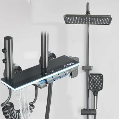 Shinesia Gray Rainfall Shower System Aluminium Tropical Shower