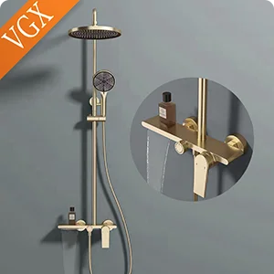Vgx Thermostatic Shower System Gold Shower Luxury Bathroom