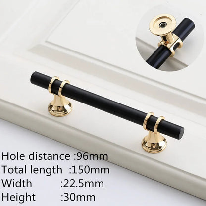 Kk&Fing Cabinet Wardrobe Door Golden Handles Lengthen Light