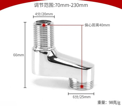 2pcs Brass Shower Faucet Shower Thickened Variable Diameter