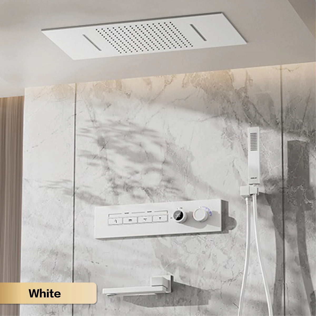 Modern Brushed Gold Brass Led Digital Ceiling Embedded