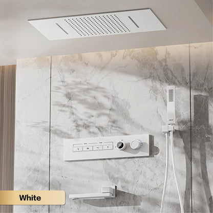 Modern Brushed Gold Brass Led Digital Ceiling Embedded