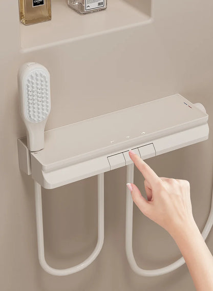Gun Grey Bathroom Shower System Shoulder Waist Spouts