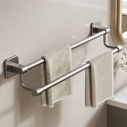 Adhesive Towel Rack 30-80cm Adjustable No Drill Bathroom