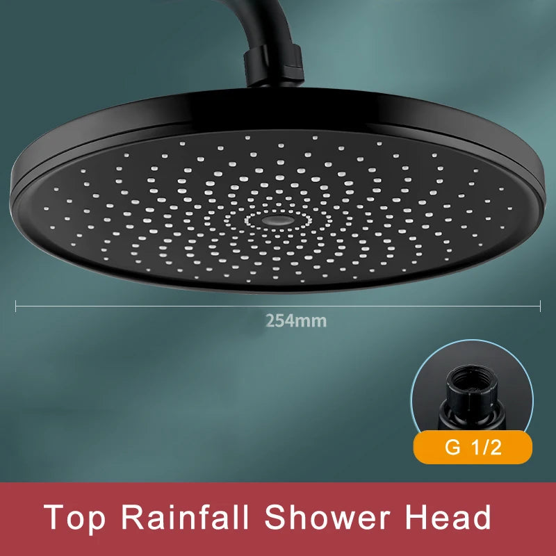 9/10 Inch 360 Swivel Rain Shower Head Internal