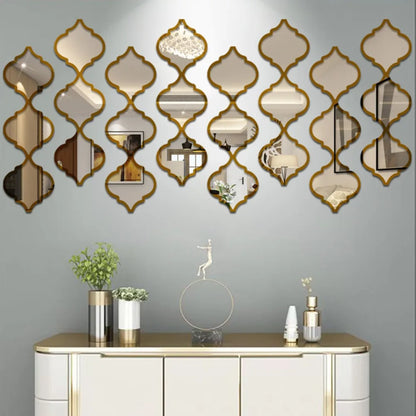 12/6pcs Large Moroccan Mirror - Wall-Mounted Living Room