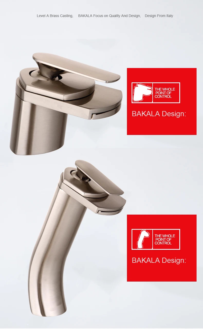 Becola All Copper Gold/Chrome/Brushed Duckbill Waterfall Faucet