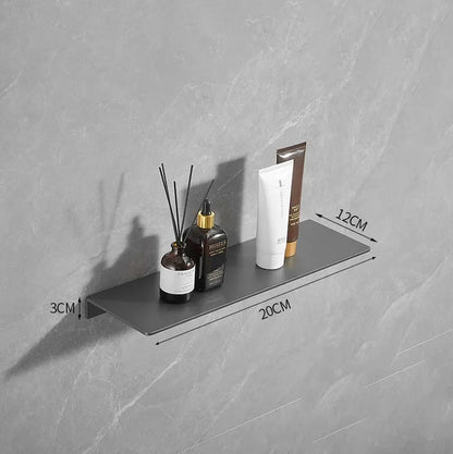Gunmetal Grey Bathroom Toilet Shelf Wall-Mounted Perforated