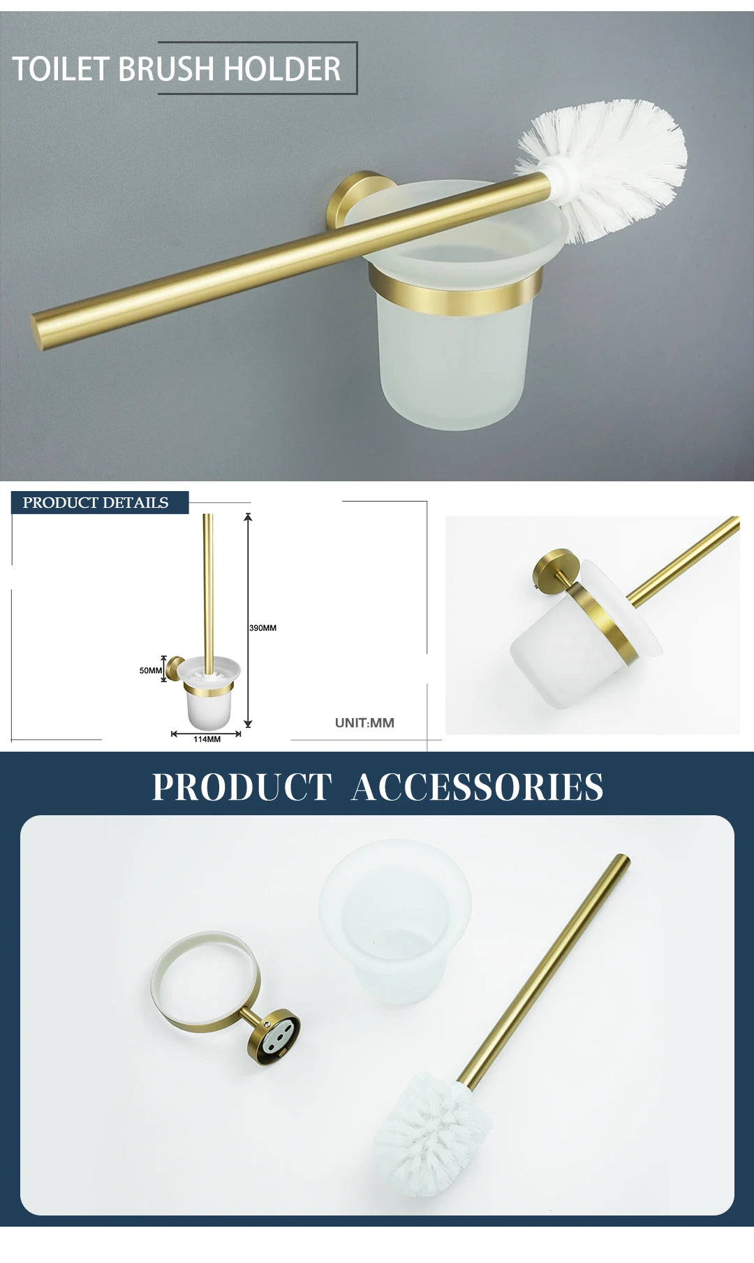 Bathroom Hardware Brushed Gold Knurled Brass Kit Towel