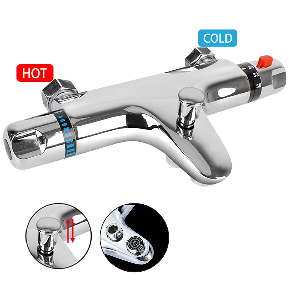Bathroom Mixing Valve Cold Mixer Thermostatic Tap Thermostatic