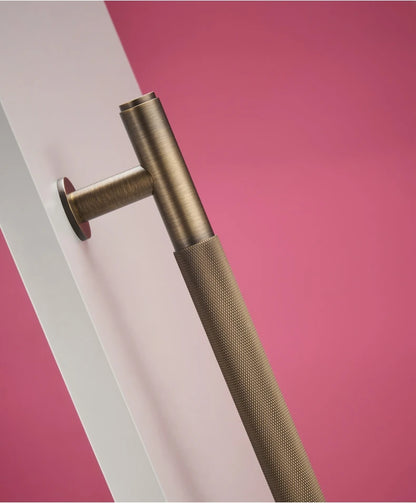Dooroom Antique Brass Door Double Sided Knurled Pull