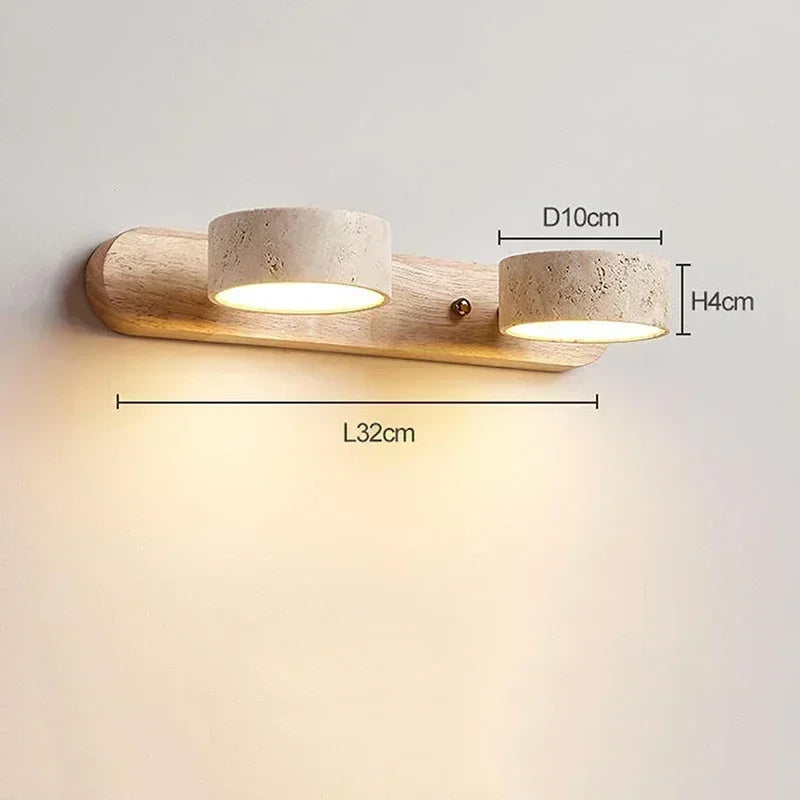 Spanish Natural Limestone Double-Sided Wall Lamp Creative