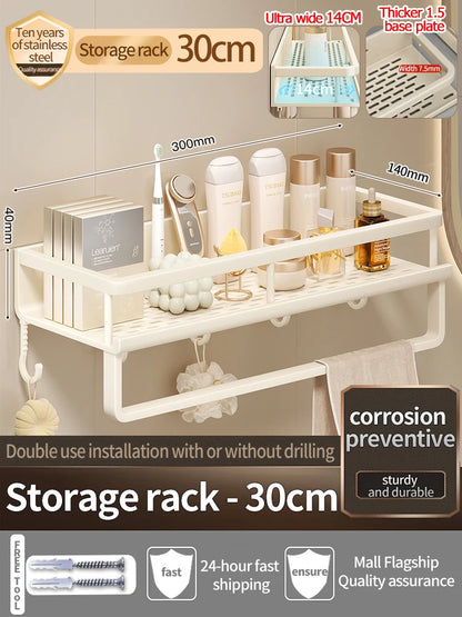 Bathroom Shelf Bathroom Towel Rack Shelves Wall Shower