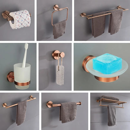 Brushed Rose Gold Toilet Brush Holder Toilet Paper