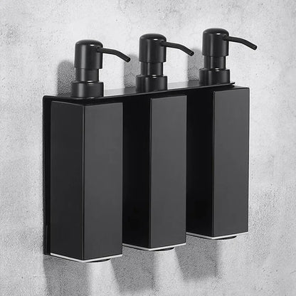 Black Liquid Soap Dispenser Shampoo Hotel Bathroom Wall