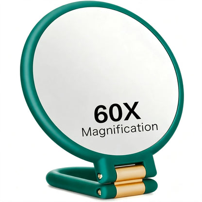 60x Double-Sided Handheld Magnifying Mirror 1x/80x Hd Makeup