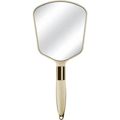 Lady Handheld Makeup Mirror Cosmetic Retro Mirror Spa