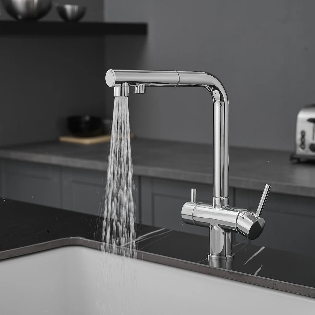 White Filter Pull Out Sink Mixer Faucets Quality