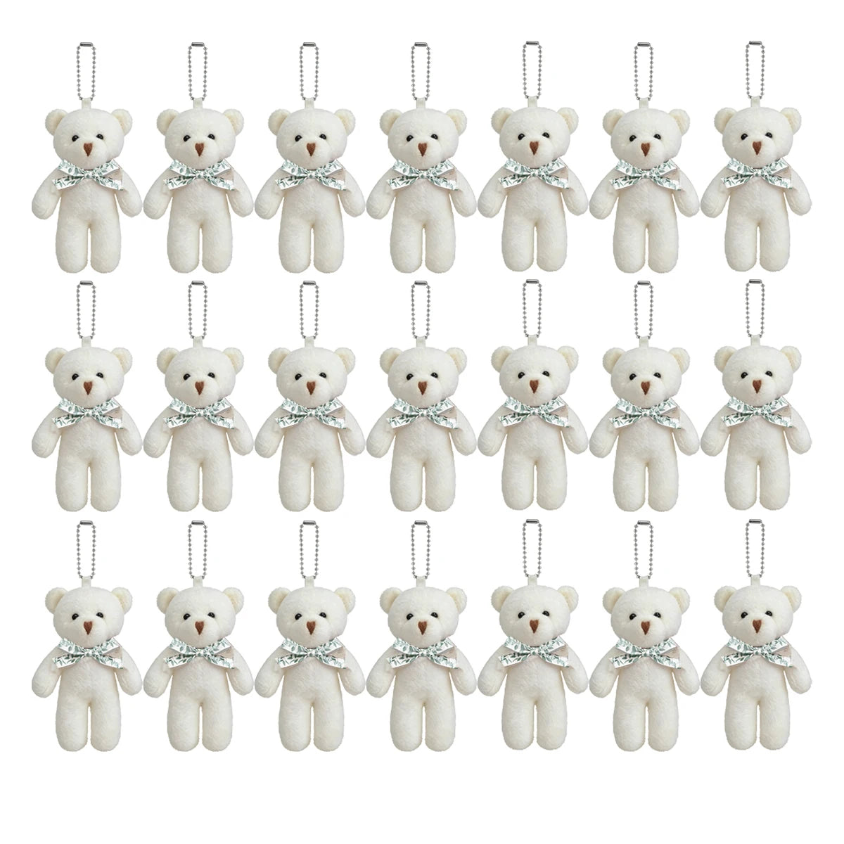 18-120pcs Mini Teddy Bears Bulk Keychain Small Bears