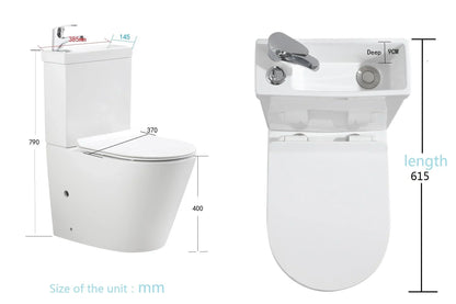 China 2in1 Sink Combined Washbasin Bathroom Toilet Space