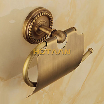 Solid Brass Bathroom Robe Hook Paper Holder Towel