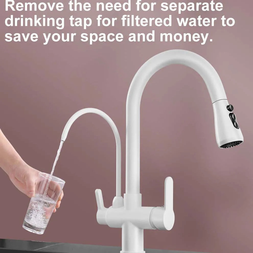White Touch On Filter Faucets Ways Cold Pure