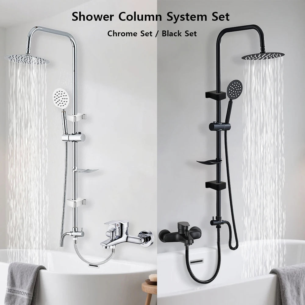 Split Rain Shower Column 304 Stainless Steel Shower
