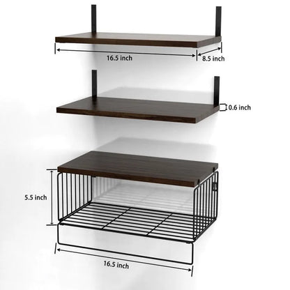 Wall Mounted Floating Shelves Wood Bathroom Shelves Farmhouse