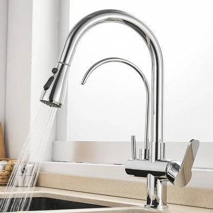 Pure Water Pull Out Filter Sink Faucet Pull