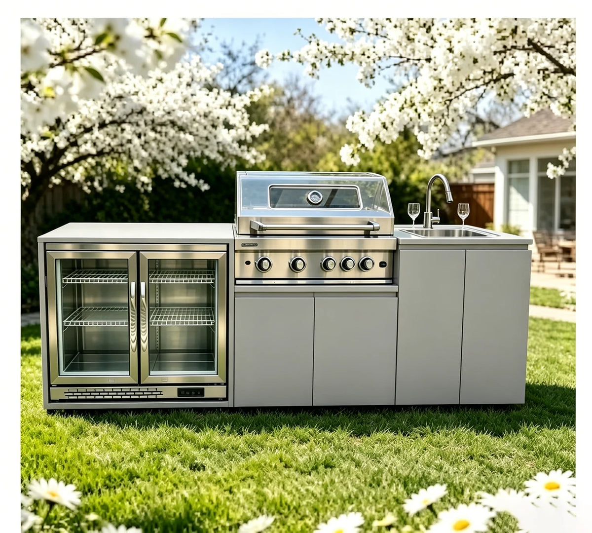 Backyard Patio Garden Outdoor Cabinets 304 Stainless Steel