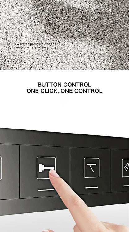 Gun Gray Brass Ceiling Constant Temperature Shower System