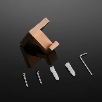 Brushed Rose Gold Towel Rack Robe Hook Bathroom