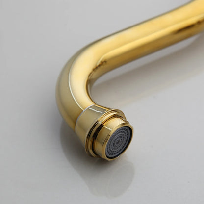 Kemaidi Gold Bathroom Sink Faucet Brass Hole Deck