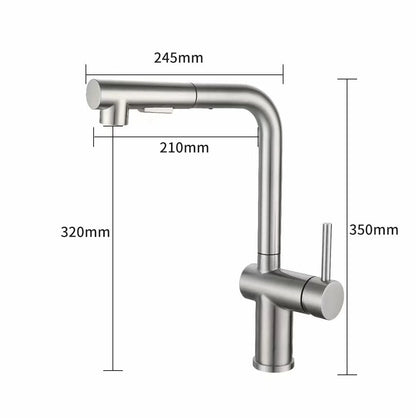 Touch On Pull Out Sink Faucet Stainless Steel