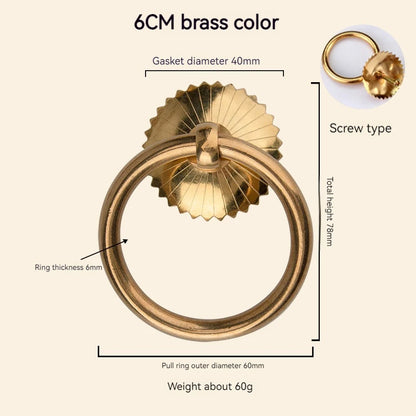 Chinese Medicine Cabinet Circular Ring Tea Can Pull