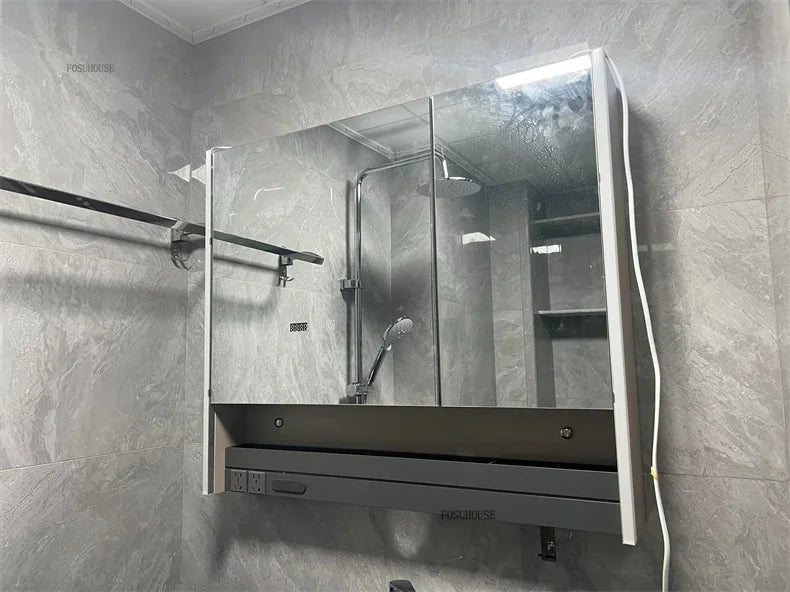 Smart Bathroom Mirror Storage Cabinet Light Bathroom Mirror