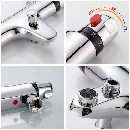 Brass Intelligent Thermostatic Shower Faucet Concealed Cold Water
