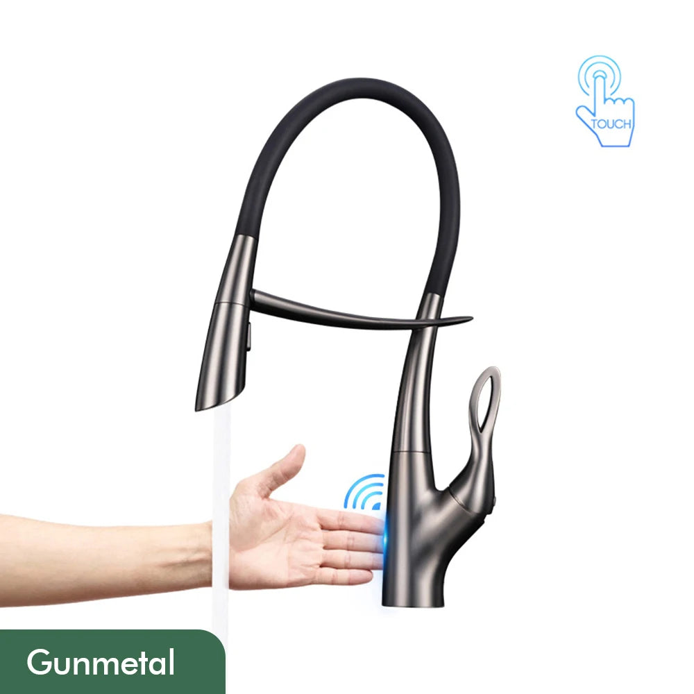 Pull Out Sensor Faucet Handle Digital Display Pull