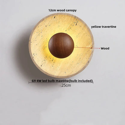 Iwhd Wood Led Wall Lamp Sconce Pull Chain