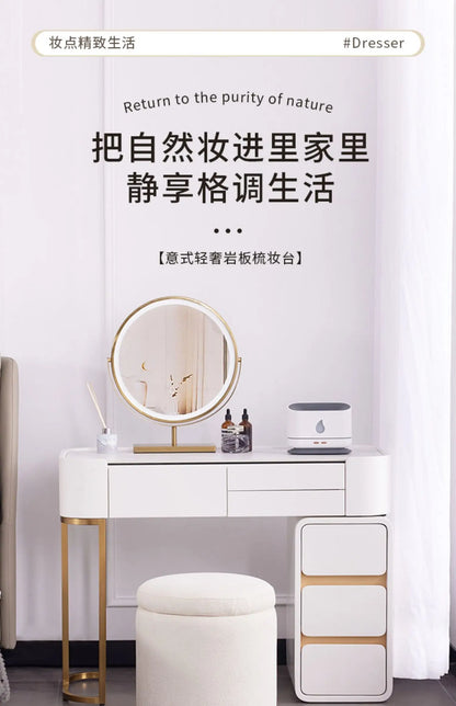 White Modern Vanity Table Living Room Makeup Vanity