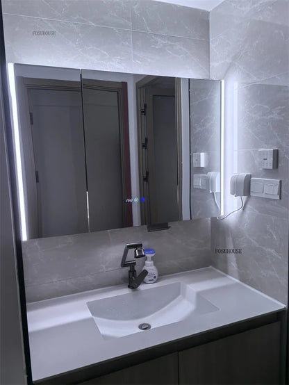 Smart Bathroom Mirror Storage Cabinet Light Bathroom Mirror